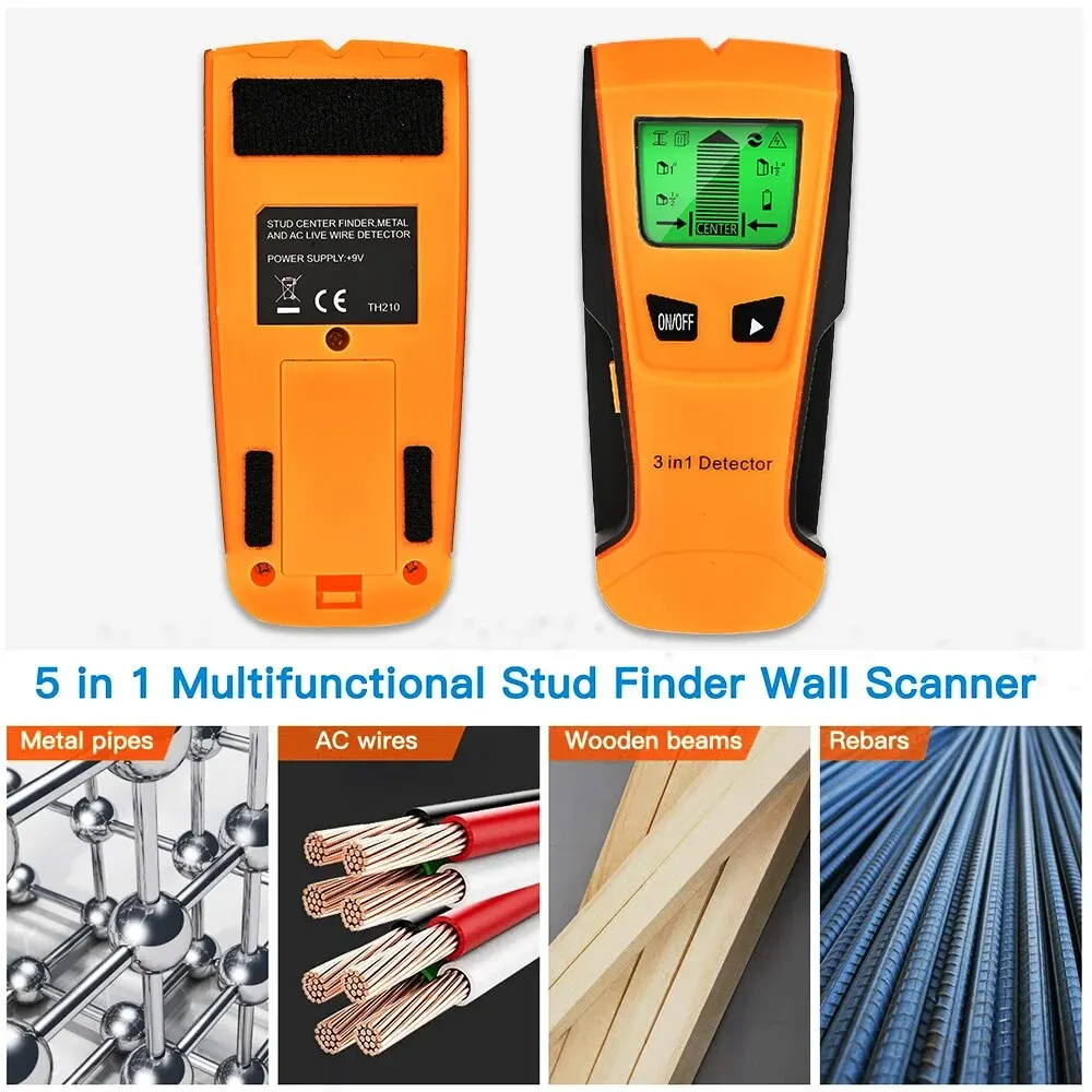 Wandscanner Pijpzoeker Pijpdraaddetector Live Wire Gadgets Detecteer muur Elektrische boxzoeker Digitale 3-in-1 sensor Wandscanner