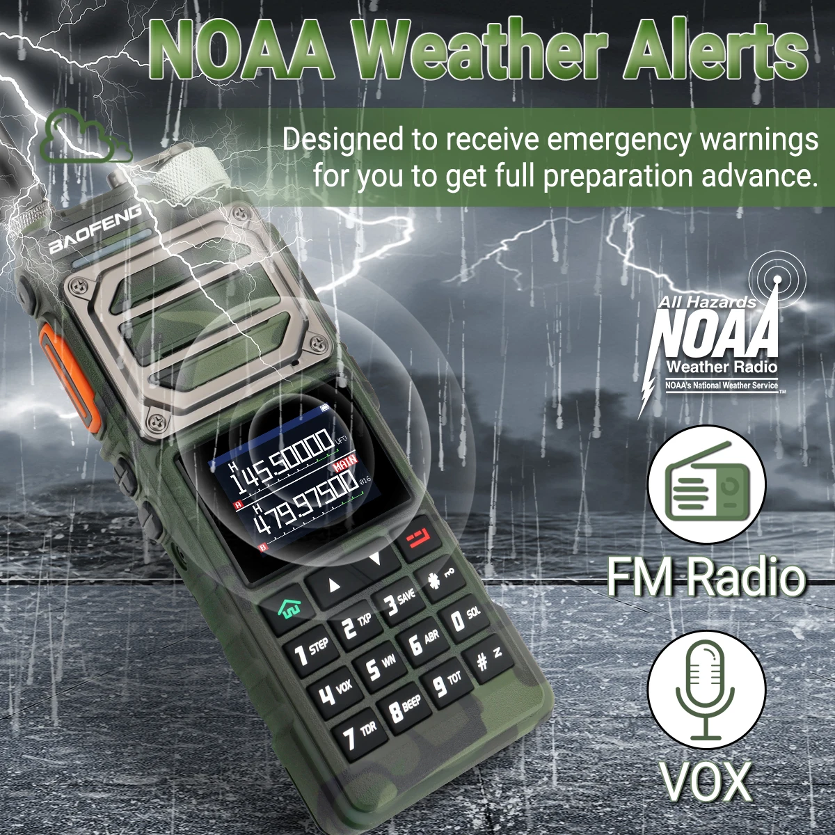 Baofeng UV-25 Walkie Talkie Drahtlose Kopierfrequenz Multiband UHF VHF Air Band 999CH NOAA Typ-C Ladegerät AM Ham Zweiwegradio