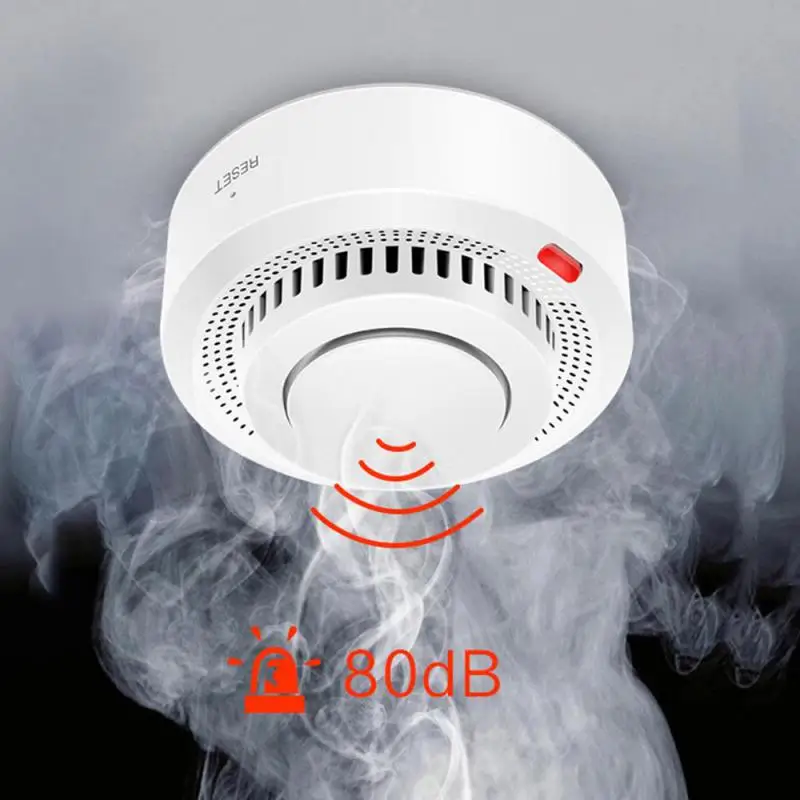 Tuya Zigbee Smoke Detector Sensor Fire Alarm Works With Smart Life APP Information Push Smart Home Alarm Security System