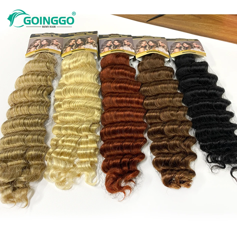 Trước Màu Brasil Sâu Sóng Số Lượng Lớn Tóc Của Con Người Không Sợi Ngang Remy Số Lượng Lớn Tóc 14 Đến 28 Inch Số Lượng Lớn tóc Móc Dây Viền Bèo