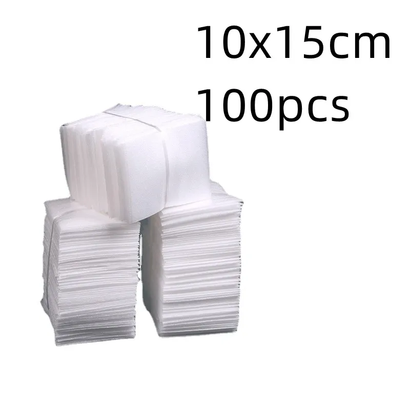 ถุงโฟมกันกระแทก100ชิ้นขนาด10x15ซม. สำหรับห่อบรรจุภัณฑ์ขนาดเล็กถุงไปรษณีย์สีขาว