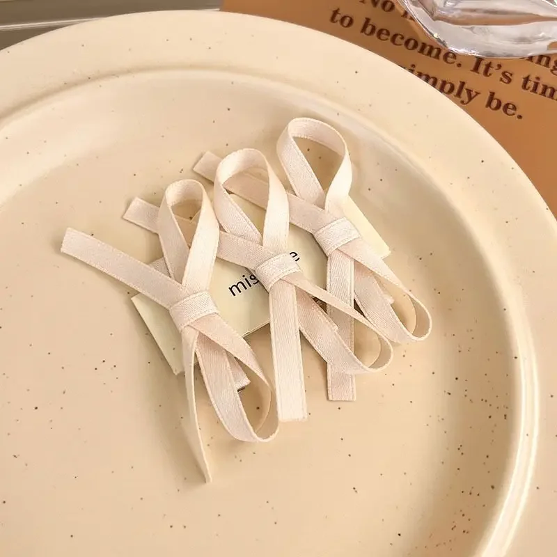 2/6 個女の子の甘いちょう結びヘアクリップベビーホワイトブラック素敵なヘアピンリボン弓帽子甘いかわいいグラブクリップバレッタ