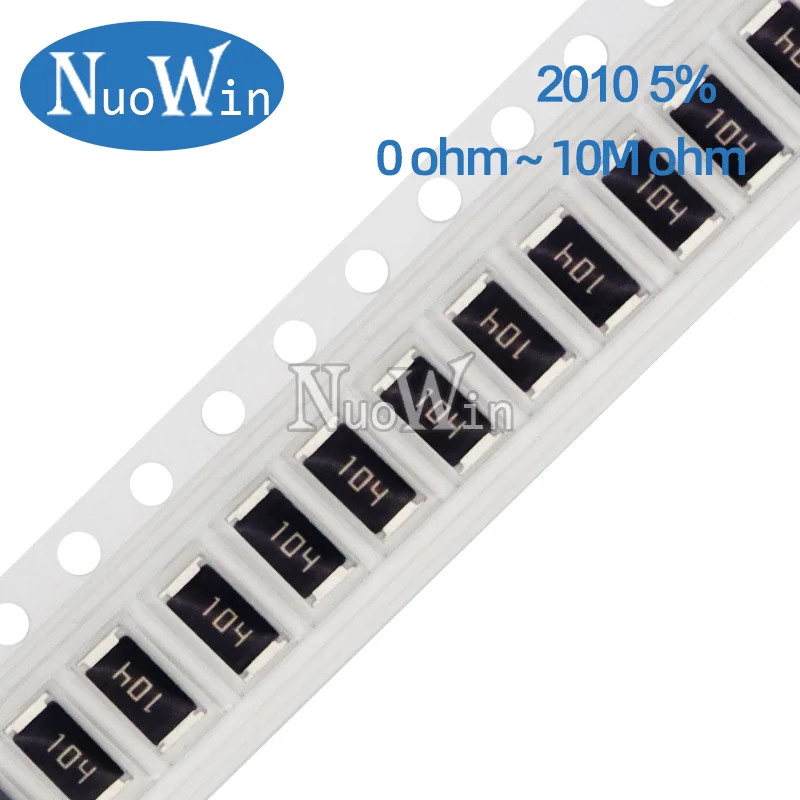 Bộ 50 2010 5% 3/4W SMD Chip Điện Trở Điện Trở 0R - 10M 0 10 100 220 470 Ohm 0R 10R 100R 220R 470R 1K 2.2K 4.7K 10K 100K 1M 10M