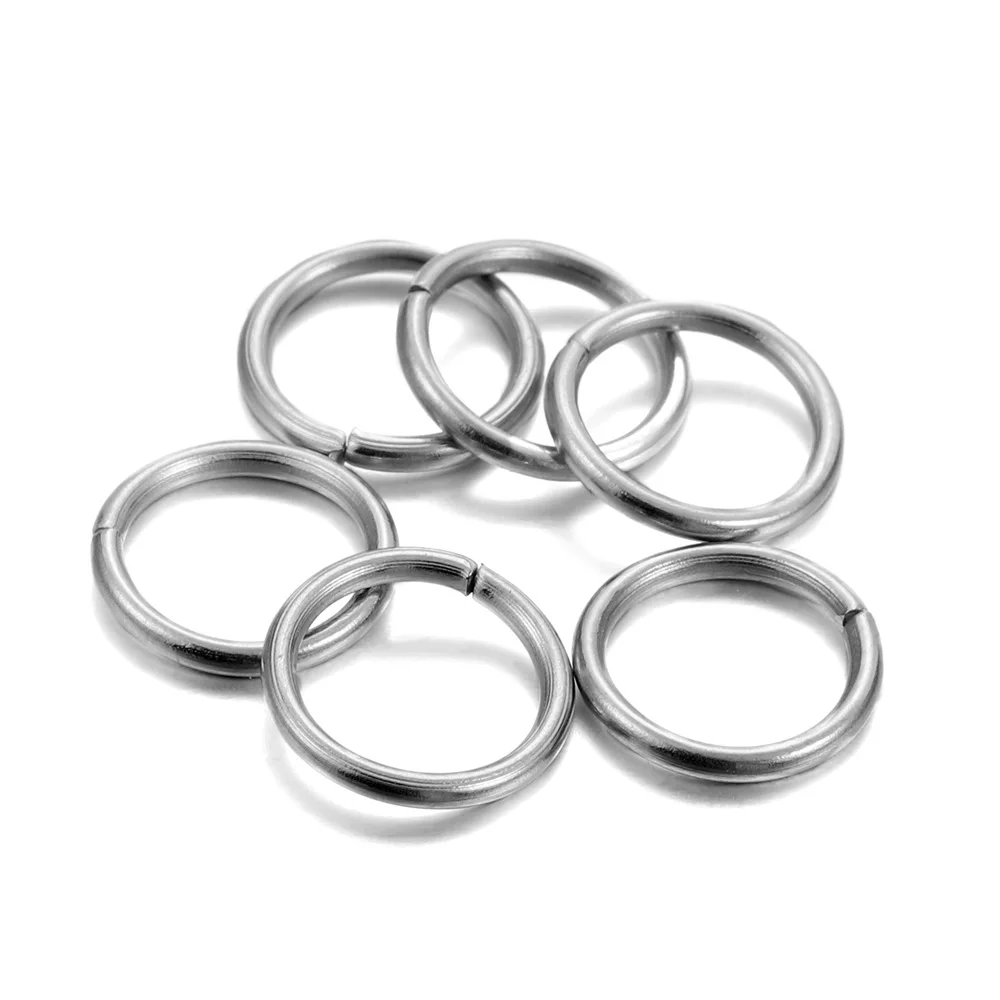 30–200 Stück 3–25 mm Edelstahl-Spaltring, offene einzelne Schleifen, Biegeringe, Verbinder für DIY-Schmuckherstellung, Zubehör