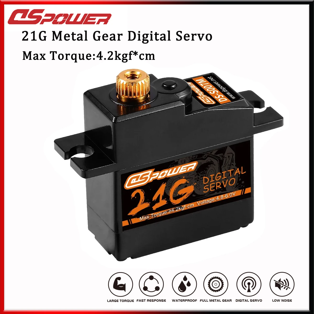 DSpower 21g Micro Digital Servo Metal Gear Mini Servos 4.2KG 17g Serwo do 1:14 1:18 1:16 Rc Car Mjx Hyper Boat Roat Akcesoria