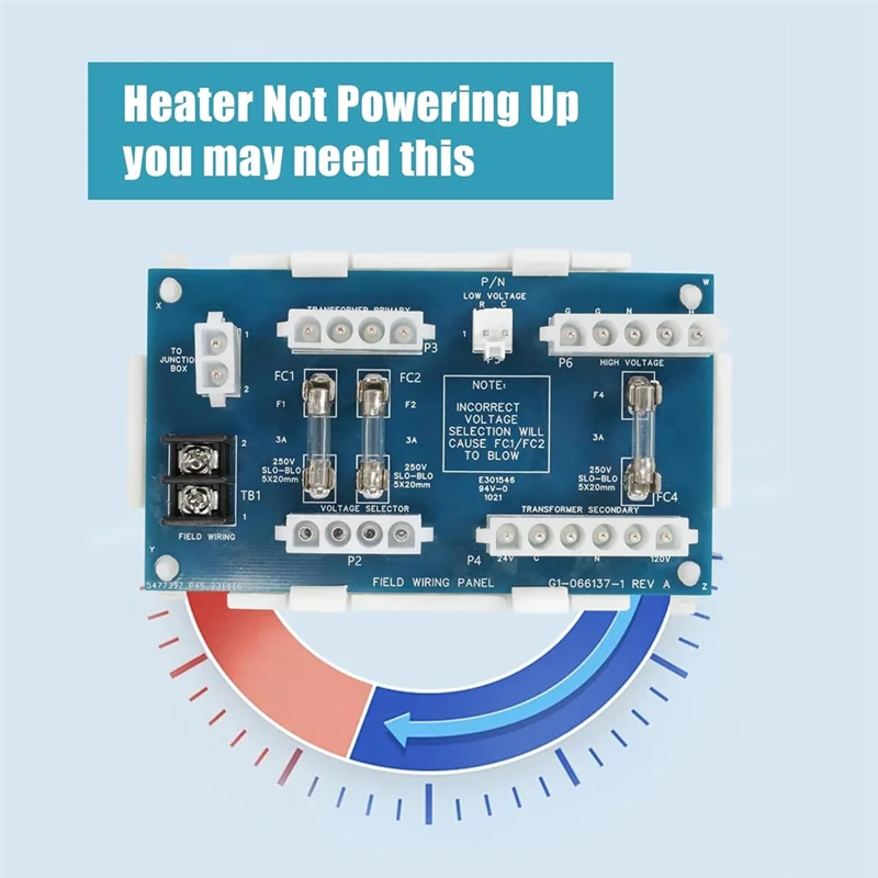 FDXLFWP1930 For Hayward Universal H Series Pool Heater FD Field Wiring Panel Replacement Kit (From H150 To H500)-A22R