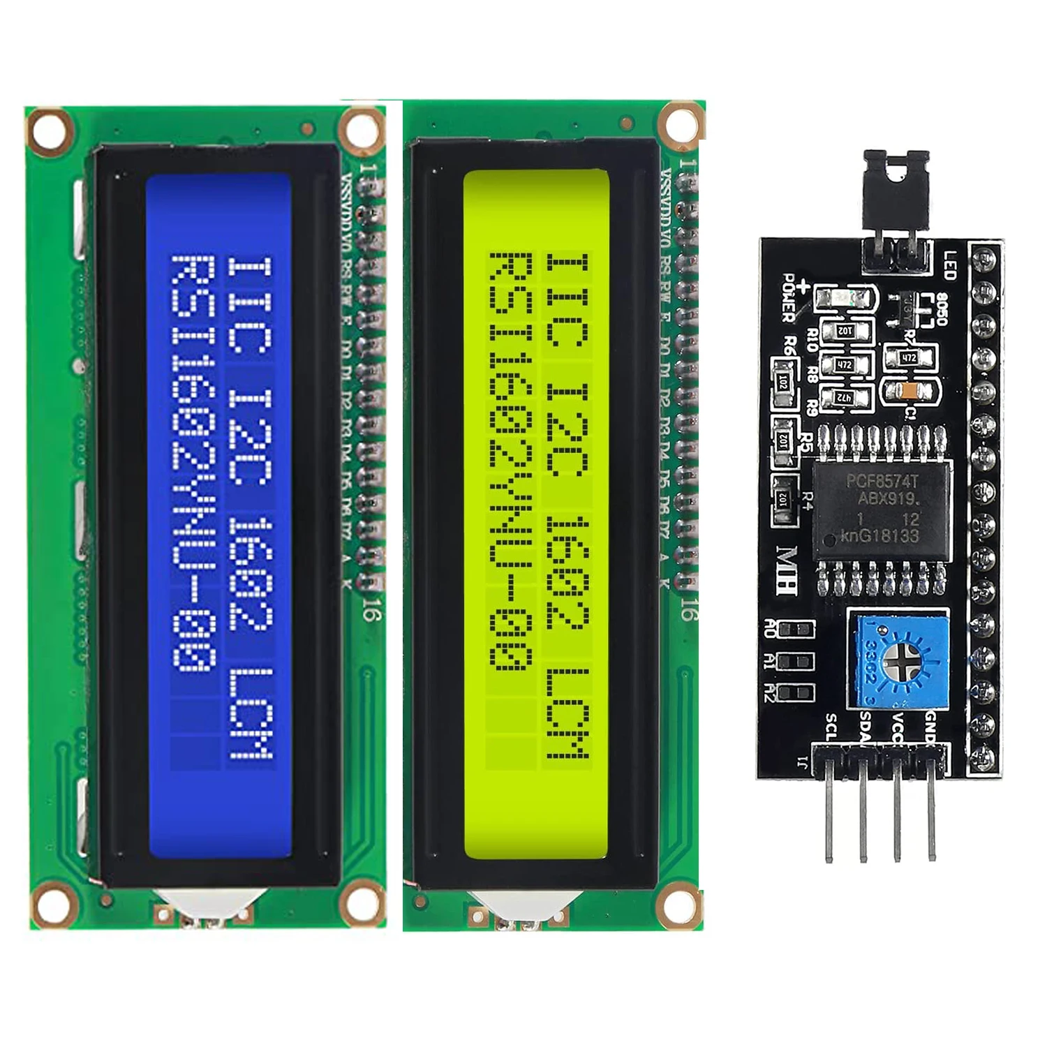 Module LCD1602 16x2 caractères écran bleu écran LCD PCF8574T PCF8574 1602 LCD avec Interface IIC I2C 5V
