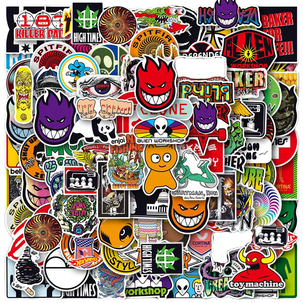 10/30/50/100 Uds nuevas pegatinas geniales de moda para monopatín para maleta, portátil, equipaje, nevera, teléfono, estilo de coche, calcomanía DIY