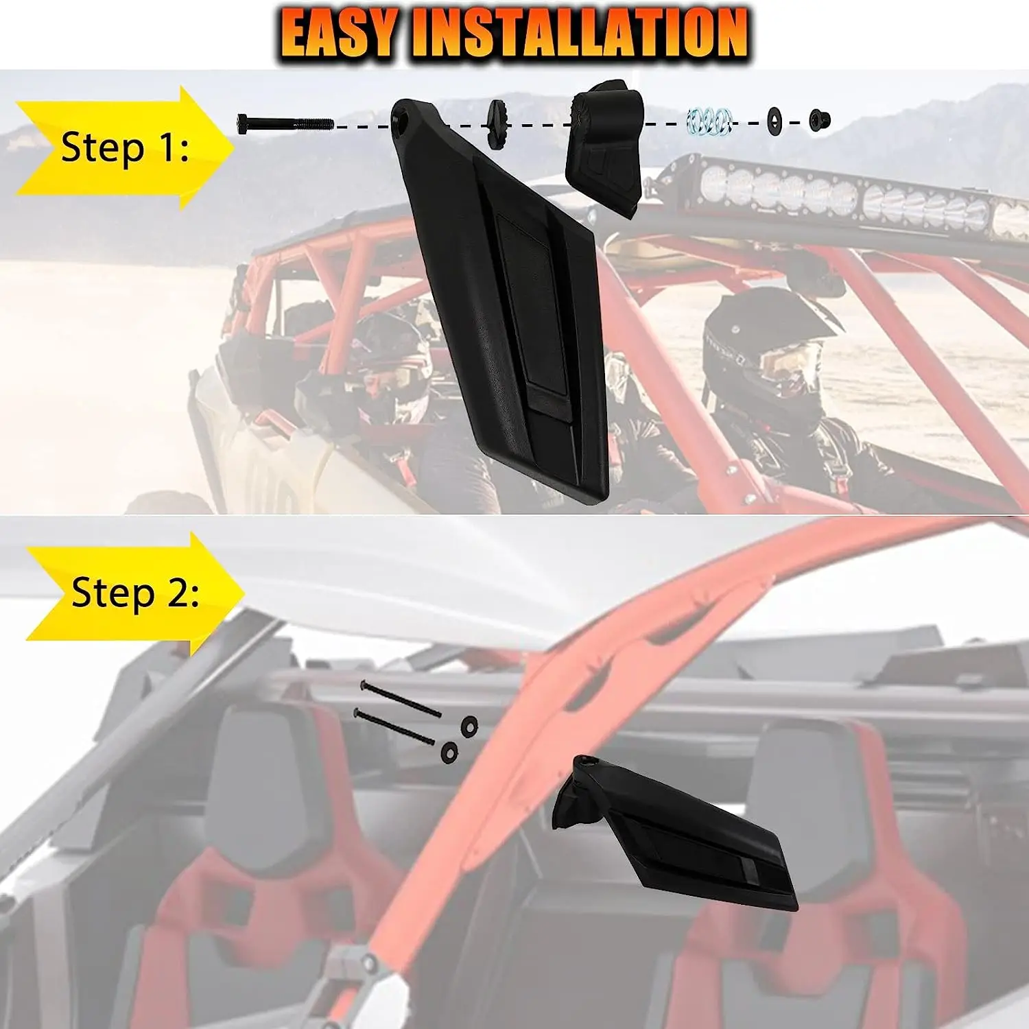 Maverick X3 Espelho Lateral Retrovisor Estilo de Corrida Compatível com Can Am Maverick X3 XRS XDS MAX Off-road 2017 2018 -2023