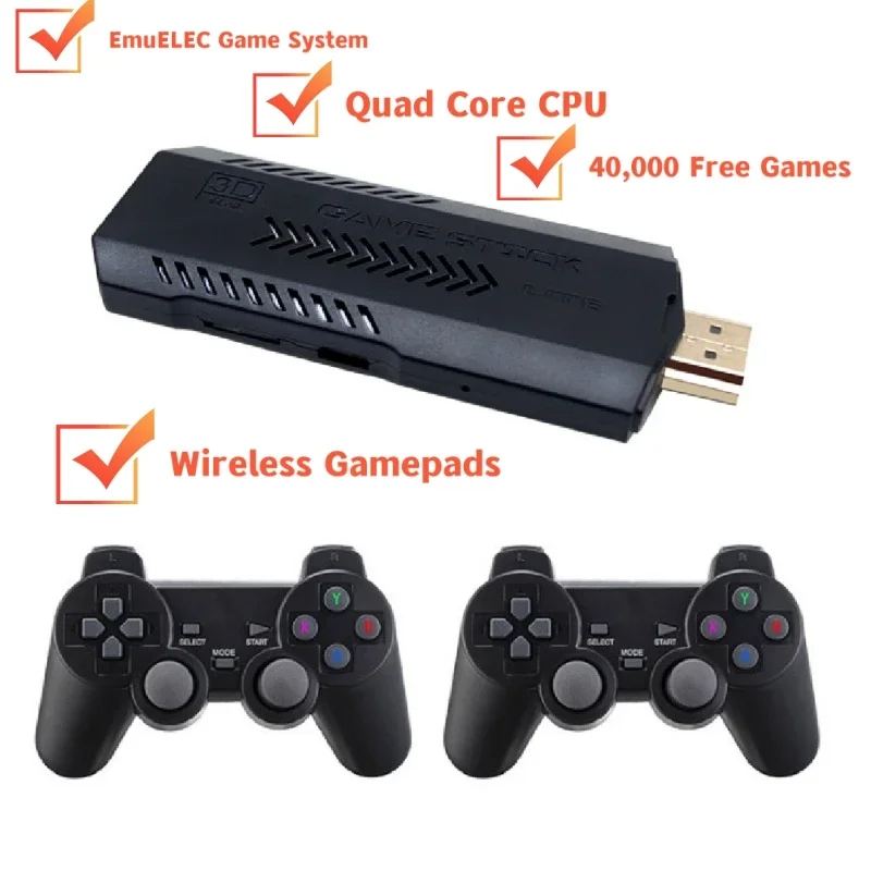 X2 Plus Retro Game Console 128G - 41000 Games, Multi-Emulator for PSP/PS1/MAME with Wireless Gamepads