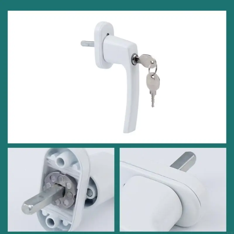 Conjunto maçaneta janela L74C Maçaneta janela com chave com chave segurança adicional simples usar