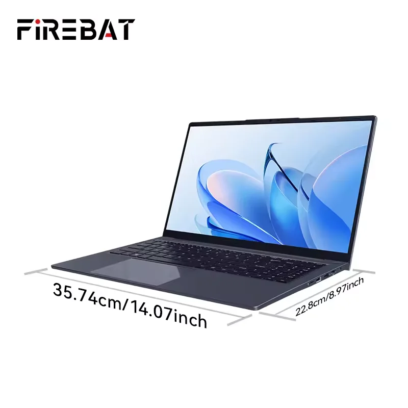 Laptop Firebat AT15 15,6 cala Intel N150 DDR4 16 GB RAM 512 GB 1 TB SSD 1920*1080 Windows 11 Notebook Podświetlana zintegrowana klawiatura numeryczna