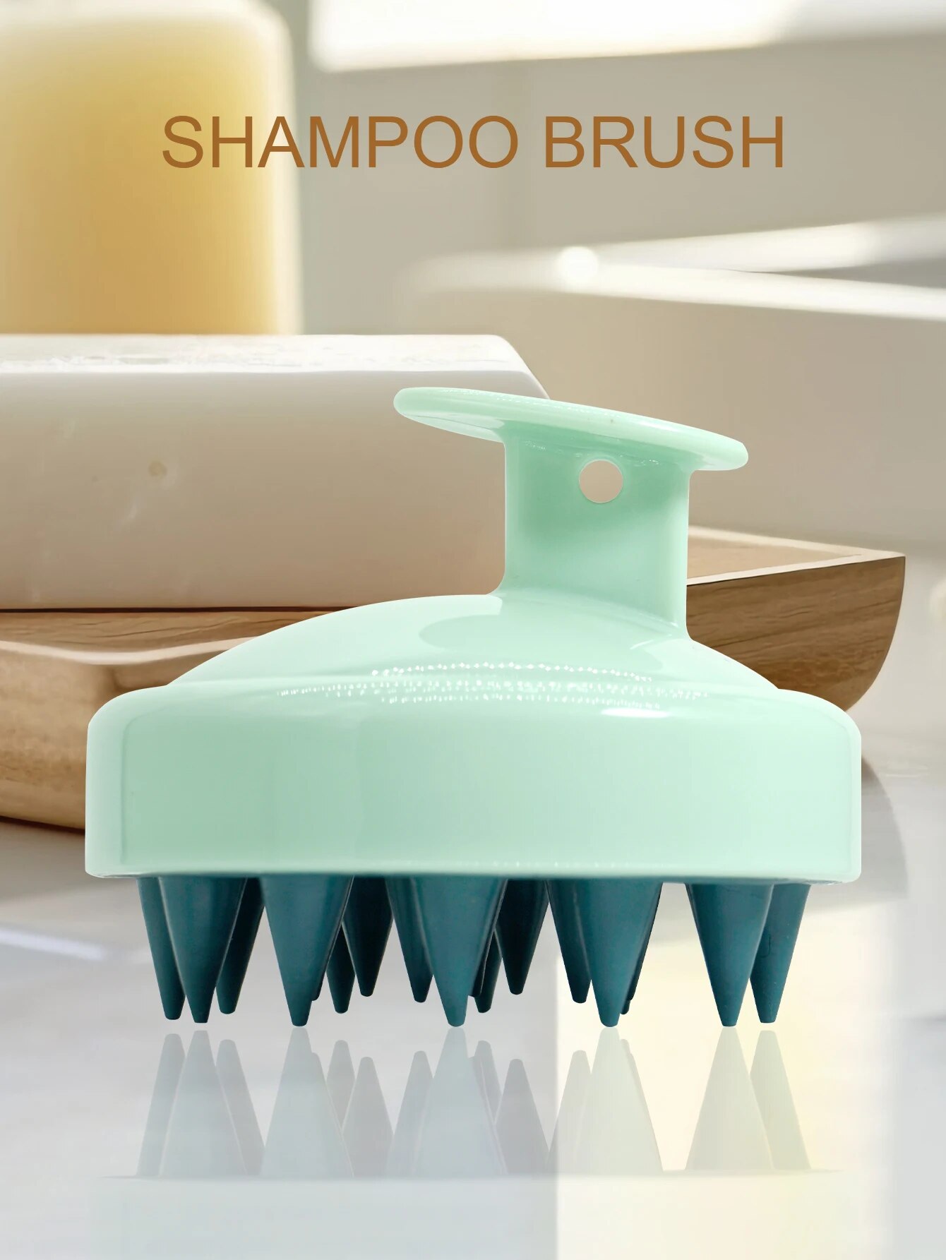 Silicone Shampoo Scalp Massagem Escova, Massageador de cabelo, Cabeça Corpo Scalp Comb, Magic Handle, Spa Escova