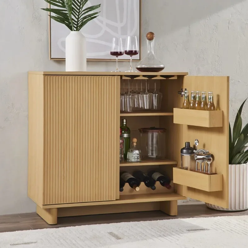 Lillian Fluted Bar Cabinet,