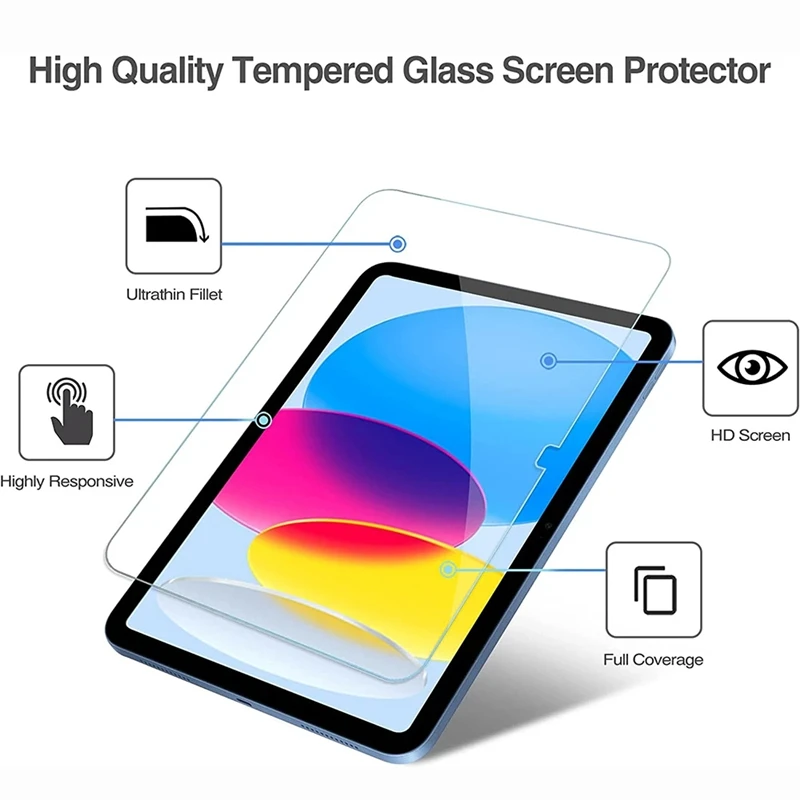 Protector de pantalla de cristal para tableta, funda para IPad Air Pro de 10. a generación, 10,9, 11, 10,2 pulgadas, 2022, 2024, I Pad 10, 9, 8, 7, 6, 2 uds.