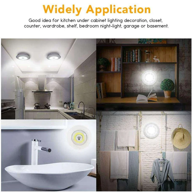 Smart Wireless Remote Control Dimmable Night Light Decorative Kitchen Closet Staircase Lighting Mini LED Lights