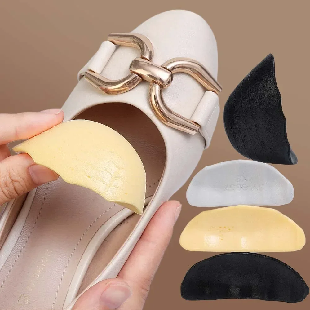 2pcs Anti Forward Sliding Forefoot Insert Pads Cuttable PU Foam Toe Plugs Reduce Size Insert Soft Shoe Accessories Toe Protector