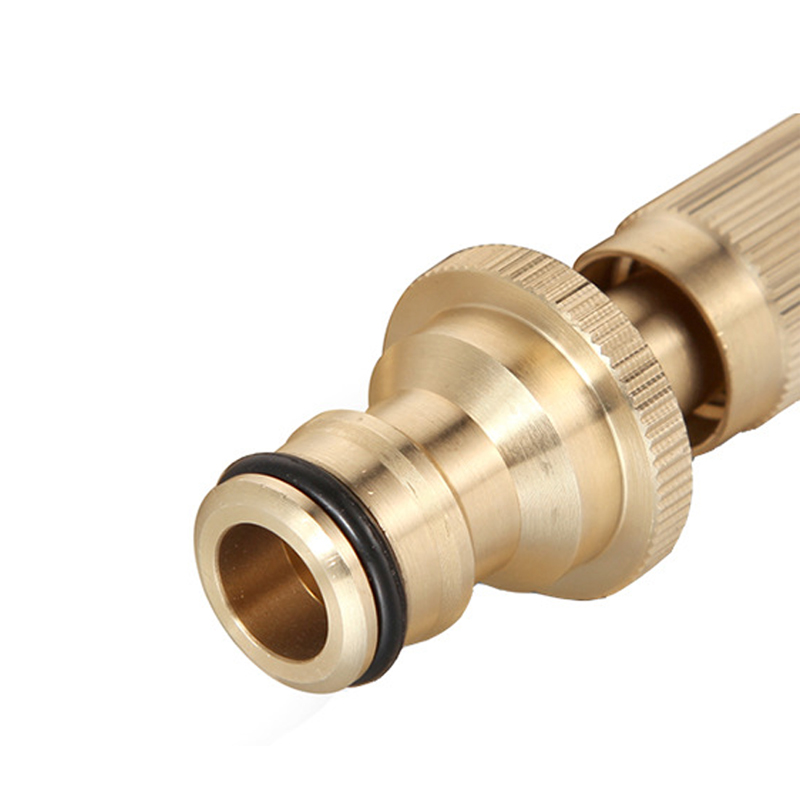 Spray bico pistola de agua bronce alta presión spray directo aspersor conector rápido casa mangueira jardín arma ajustable