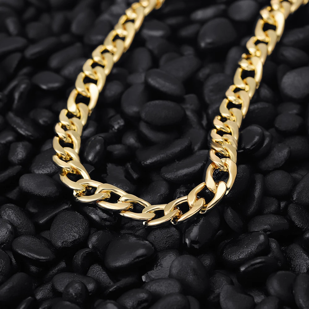 คุณภาพสูงคลาสสิก Cuban Link Chain สร้อยคอแฟชั่นเครื่องประดับของขวัญผู้ชายและผู้หญิงเหมาะสําหรับทุกโอกาส