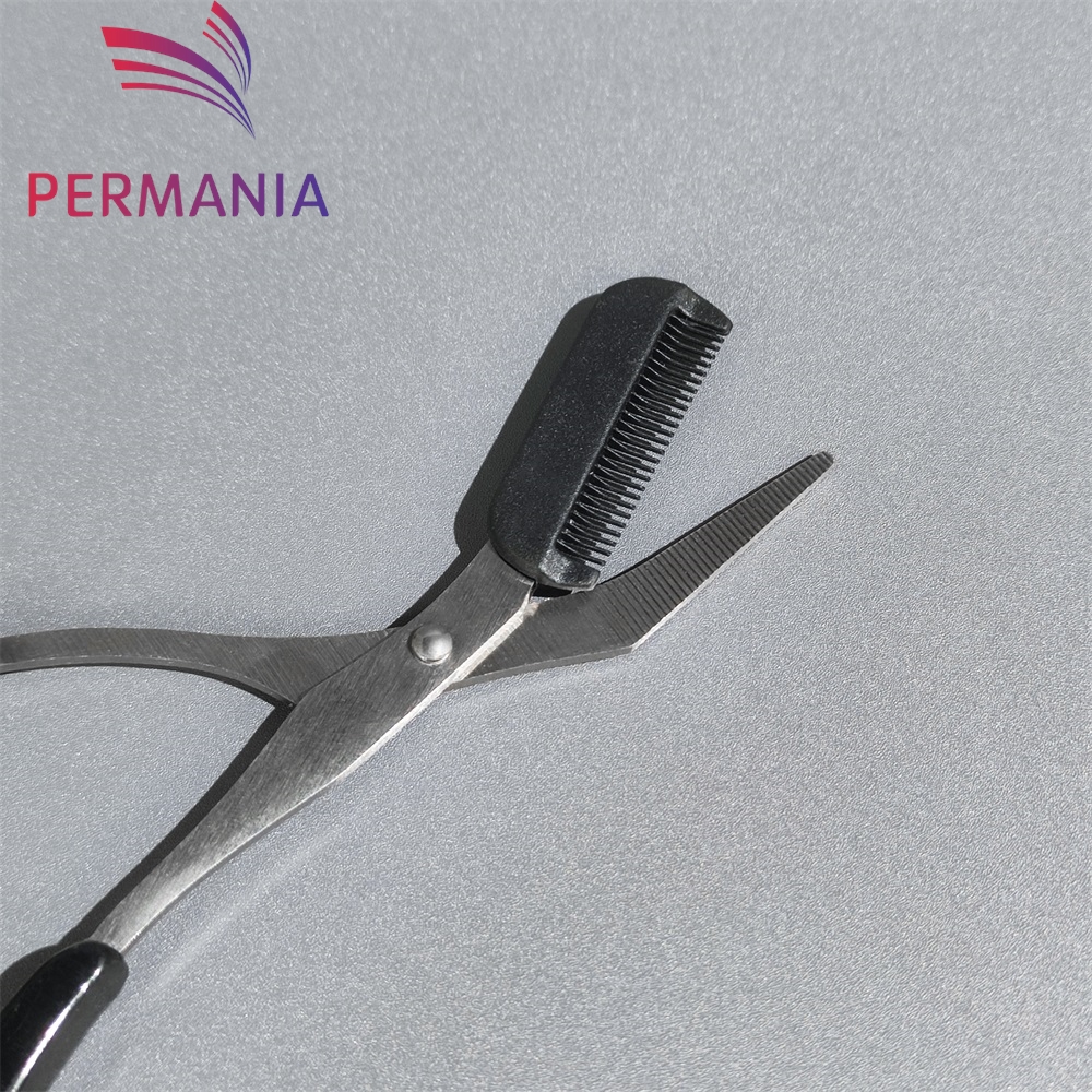 Eyebrow Trimmer Scissor With Comb Female Male Eyebrow Eyelash Scissors Safety Stainless Steel Face Razor Makeup Beauty Scissors