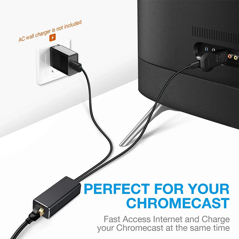 Адаптер сетевой Ethernet с Micro USB на RJ45, 100 Мбит/с