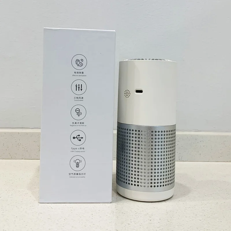 개인 미니 헤파 필터, 휴대용 자동차 공기 청정기, USB