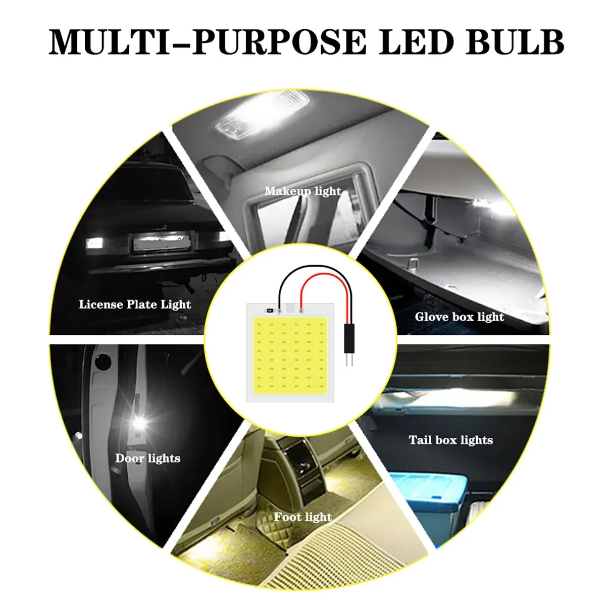 หลอดไฟ LED Festoon COB LED 31มม. 36มม. 39มม. 41มม. พร้อมช่องเสียบ C5W T10 BA9s ไฟ LED 4ชิ้น