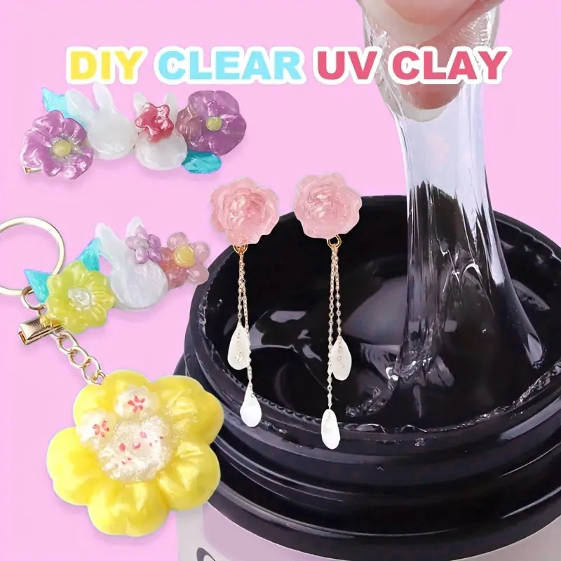 3D เรซิ่น UV Clay 100g ปลอดสารพิษสําหรับ DIY วัสดุ Sculpting Handcraft สําหรับแม่พิมพ์ซิลิโคนใส เหมาะสําหรับทุกวัย