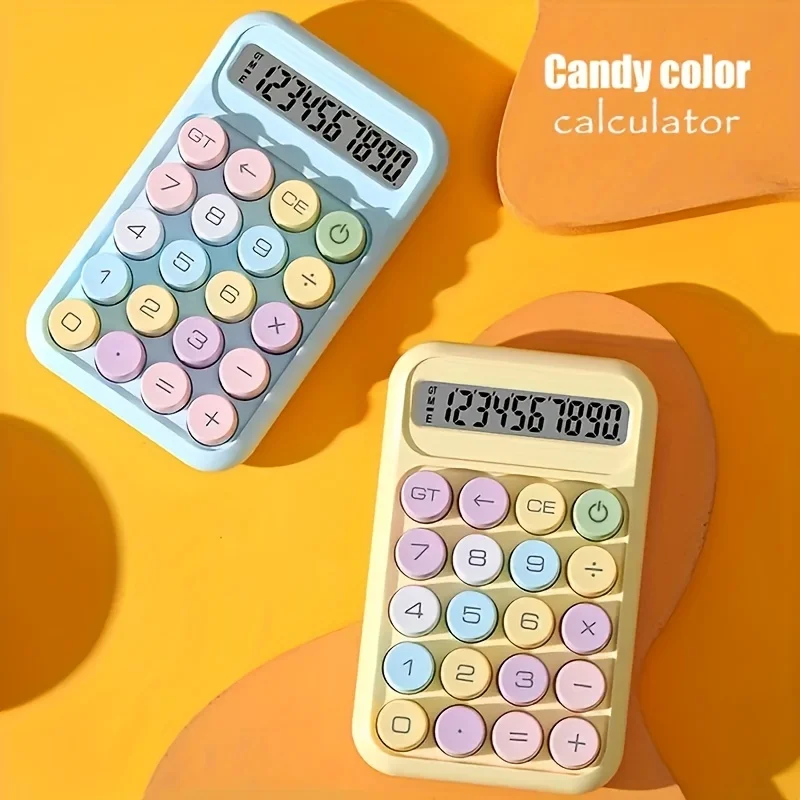 1 calcolatrice con suono clic a pulsante grande, calcolatrice da tavolo con pulsanti numerici, calcolatrice per uso ufficio o scolastico