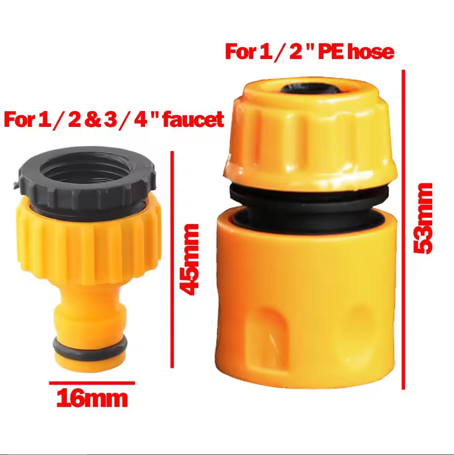 10 stücke Schlauch Wasserhahn Schnell Anschluss 3/4 & 1/2 Zoll Graden Schlauch Wasserhahn Gewinde Anschluss Wasserhahn Adapter Für garten Bewässerung