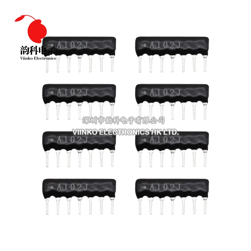 10 Uds 9PIN 8PIN 7PIN 6PIN 5PIN conjunto de resistencia de red de exclusión DIP 100 220 470 680 1K 1,2K 1,5K 2K 2,2K 4,7K 5,1K 10K 100K ohm