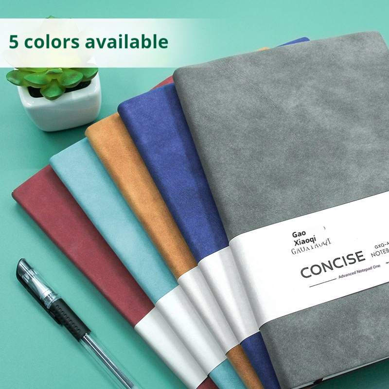 ソフトイミテーションシープスキンカバーノートブックとジャーナル、a5レトロダイアリー、厚みのあるビジネスメモ帳、オフィススクール文房具用品