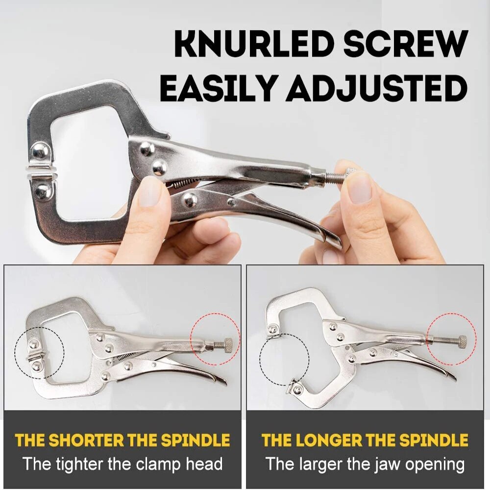 AIRAJ Alicate multifuncional de 7 polegadas, alicate de travamento eletricista de aço carbono, manutenção antiderrapante, ferramenta manual durável