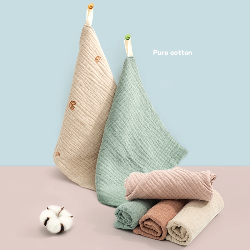 Pañuelo cuadrado de algodón para bebé, toalla de gasa absorbente suave, Baberos de alimentación para niños, paño para eructar, 5 unidades por juego