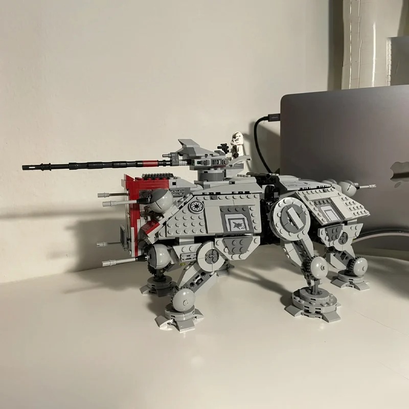 Miniso Disney Star Wars All Terrain Tactical Actuator AT-TE Walker 75337 Model Building Kit Self-locking Bricks ChristmasGift