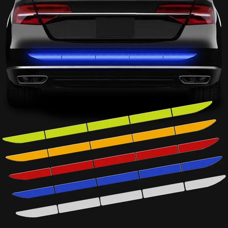 Calcomanía reflectante de 90cm para coche, cinta reflectora de advertencia de seguridad, pegatinas para coche, pegatina reflectora de advertencia anticolisión, accesorios para automóvil