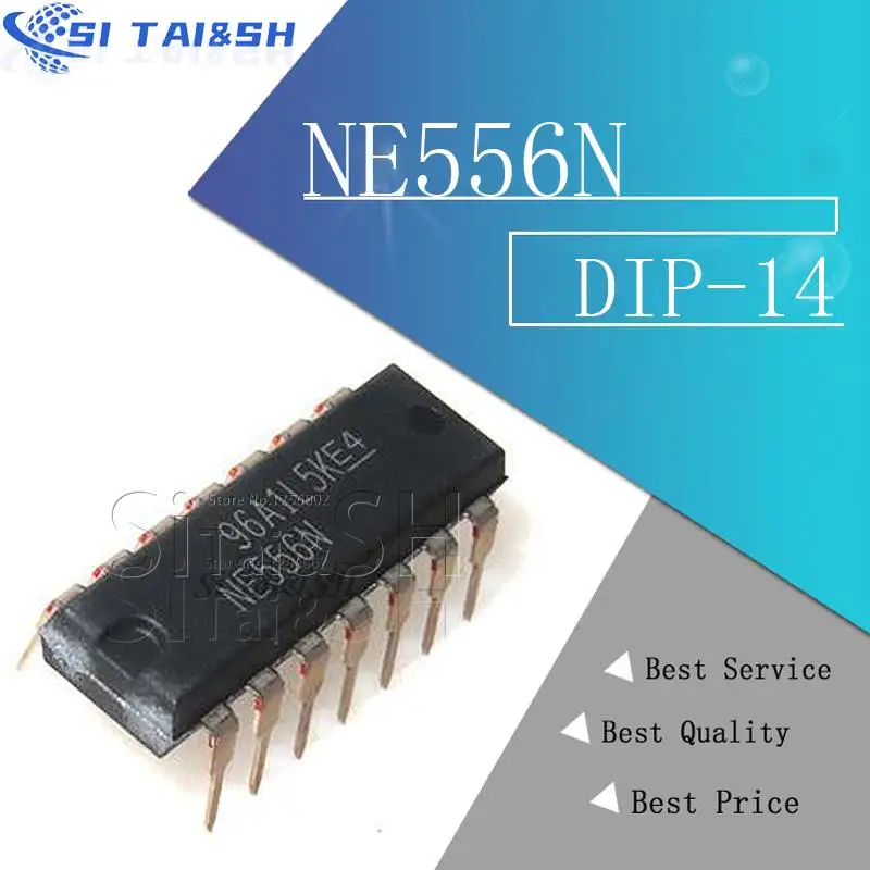 10 Uds NE556N NE556 DIP 556N funda protectora de plástico negro para DIP-14 nuevo y original