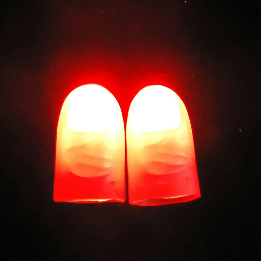 2/4/6 pezzi Magic Light Up Dita Dita LED Trucchi Puntelli per pollice Natale Festival di Natale Festa Novità Giocattoli divertenti