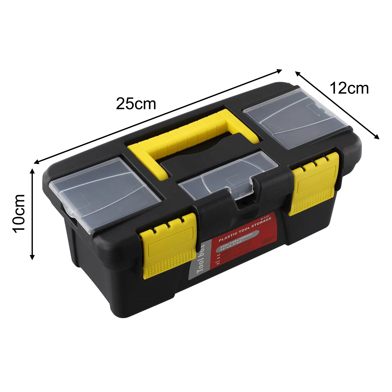 High Quality 10-Inch Two-Layer Plastic Toolbox Mini Multi-Functional Accessories Box Black Tools Packaging Case