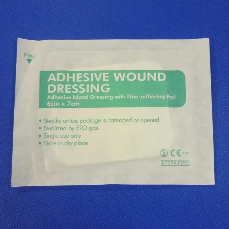 12/25/50 Stücke Große Größe Hypoallergen Vlies Wundauflage Pflaster Verband Große Wunde Erste Hilfe 6*7 cm