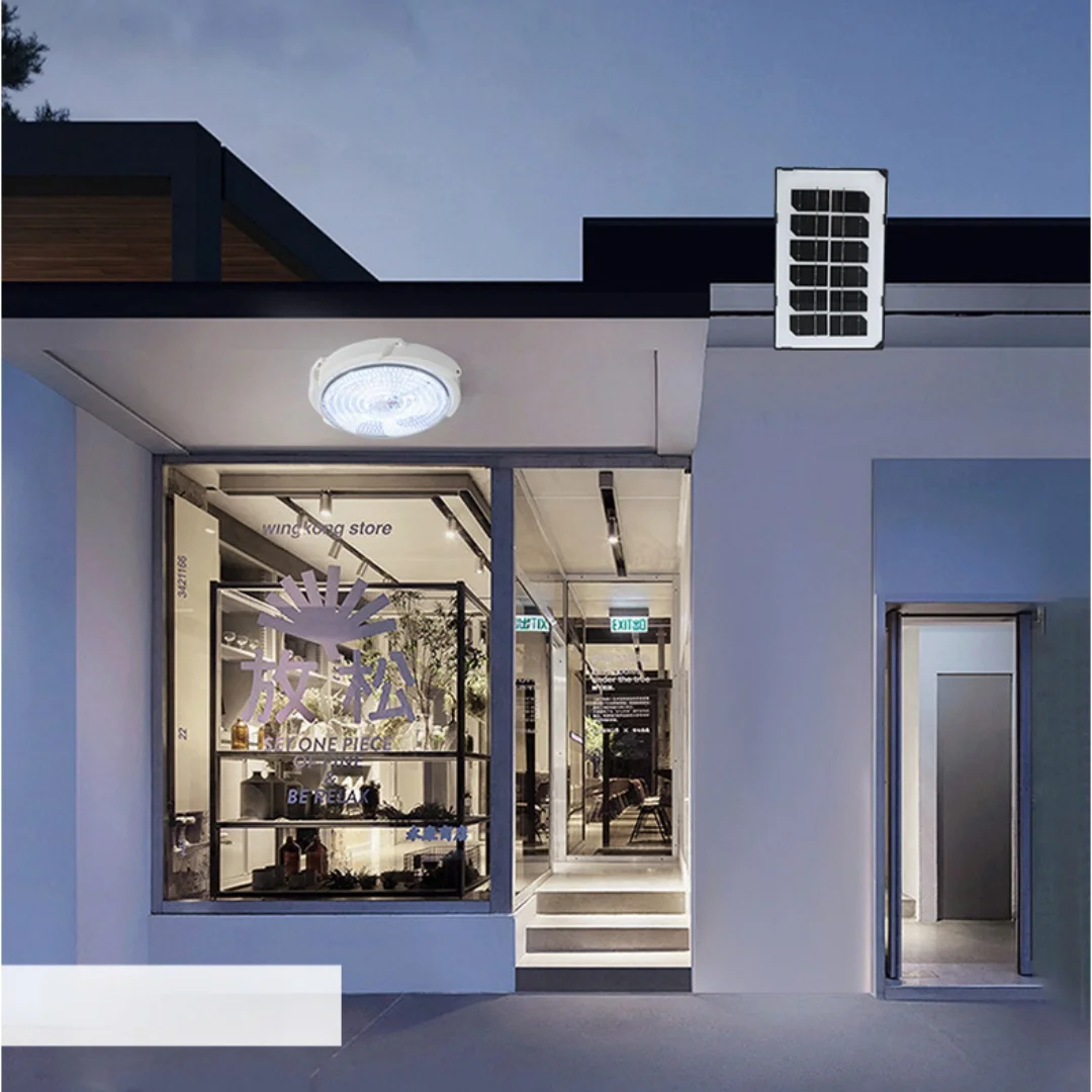 Plafoniera solare per interni luce a LED luce fluorescente per uso domestico tetto a consumo energetico zero con telecomando giardino esterno