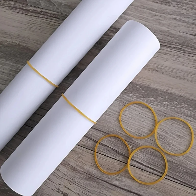 200/600 pezzi giallo forte anello di gomma elastica regolabile, forniture per ufficio per studenti, cancelleria, elastico, fascia per mucca
