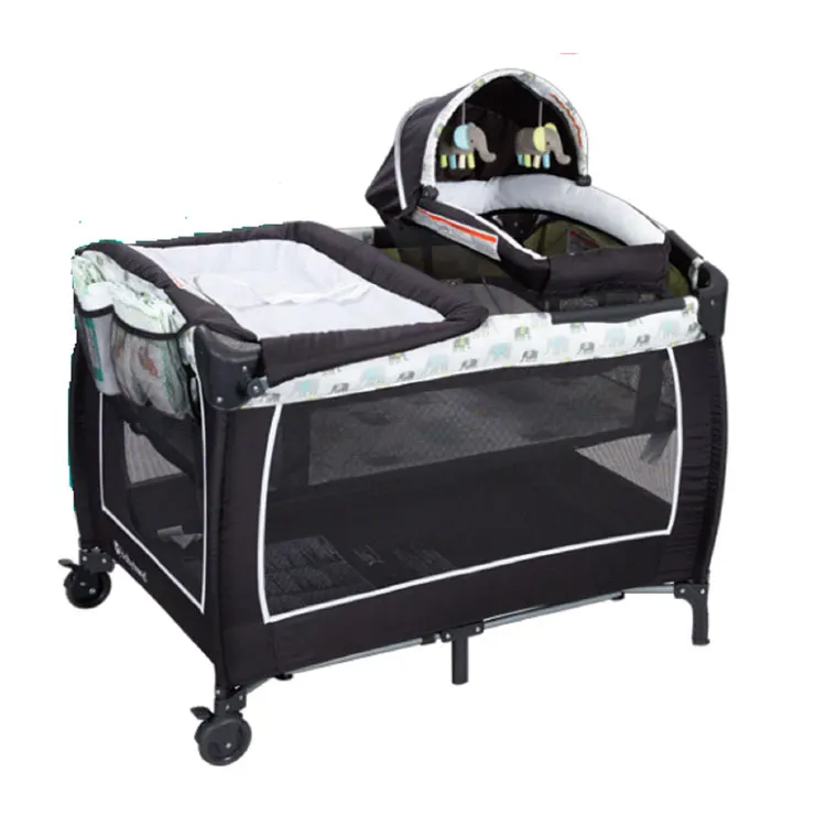 Cama de juego para cuna de bebé, cama de elevación y plegable para dormir, venta al por mayor de fábrica