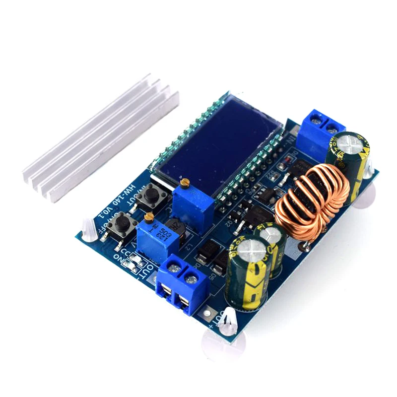 Módulo convertidor Buck Boost DC-DC, 5,5-30V a 0,5-30V, 4A, 35W, regulador de voltaje ajustable, voltímetro Digital LCD