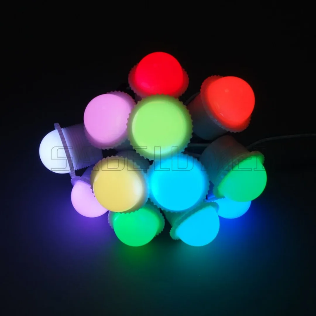 10PCS 20PCS 26mm IP67 WS2811 LED Modul 3Punkt Licht SMD5050 Transparente Shell RGB Chips IP68 für KTV decor Vergnügungspark DC12V