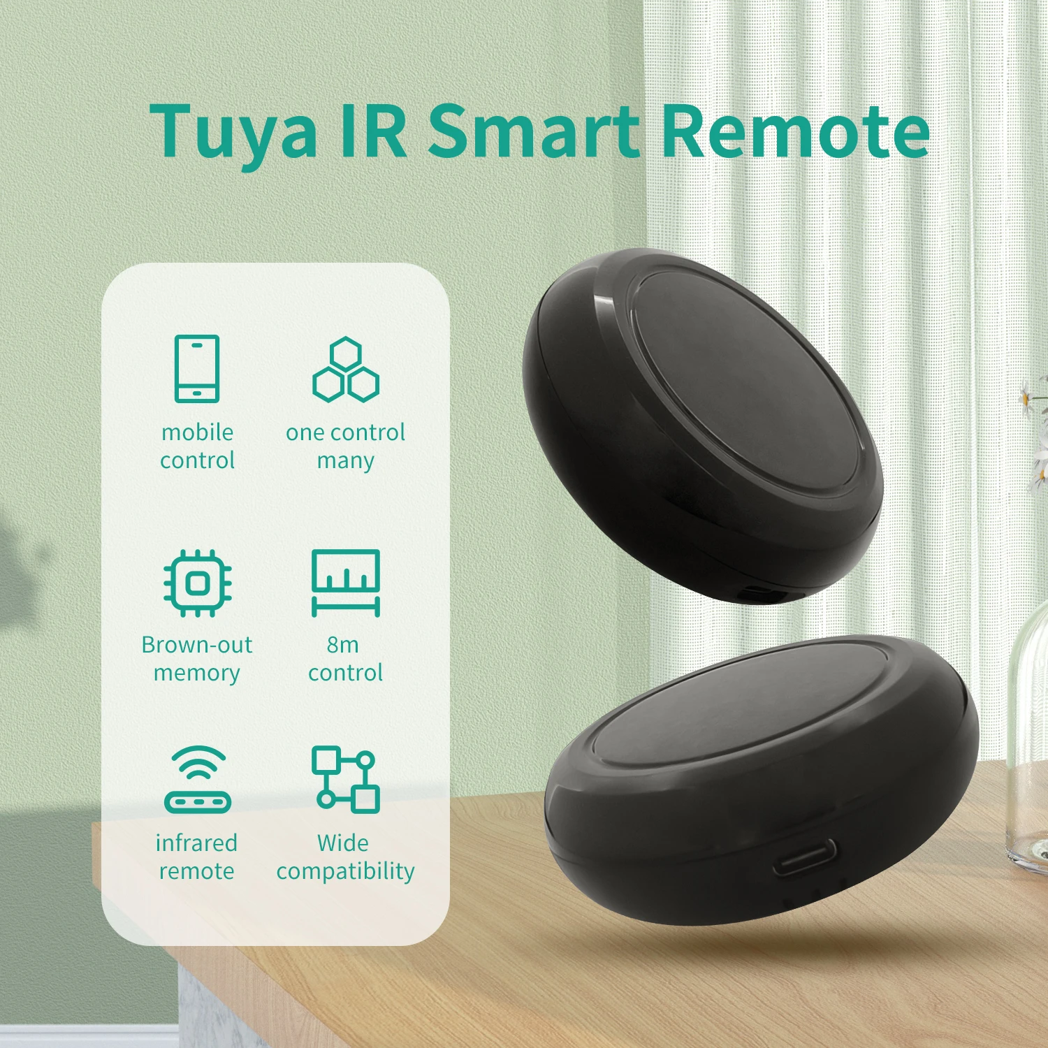 Tuya wifi inteligente ir controle remoto vida inteligente app para tv dvd controle de automação residencial mini família remoto para alexa google casa