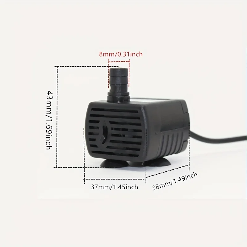 DC 5V USB Wasserpumpe Micro 3W 500L/H Mini Tauchpumpen Haustier Wasserspender für Pool Brunnen Steingarten Filterpumpe