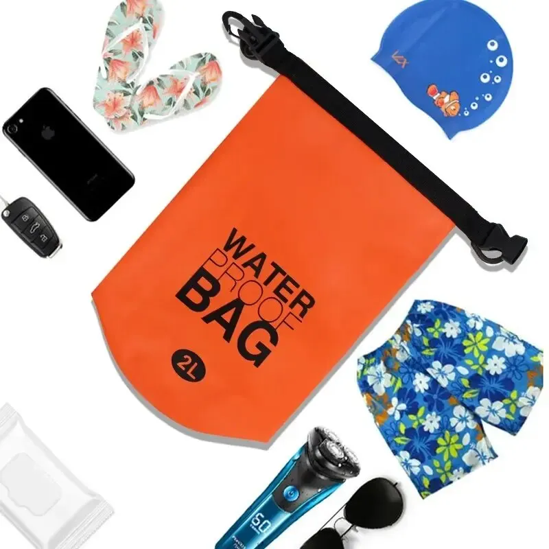 2 liter waterproof dry bag storage swimming kayak River hiking float sailing canoe diving compression backpack