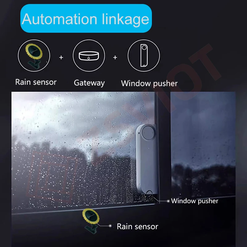 Sensor de luz y lluvia Zigbee inteligente Tuya, función 2 en 1, batería de litio integrada, detección de luz y agua de lluvia, aplicación Smart life