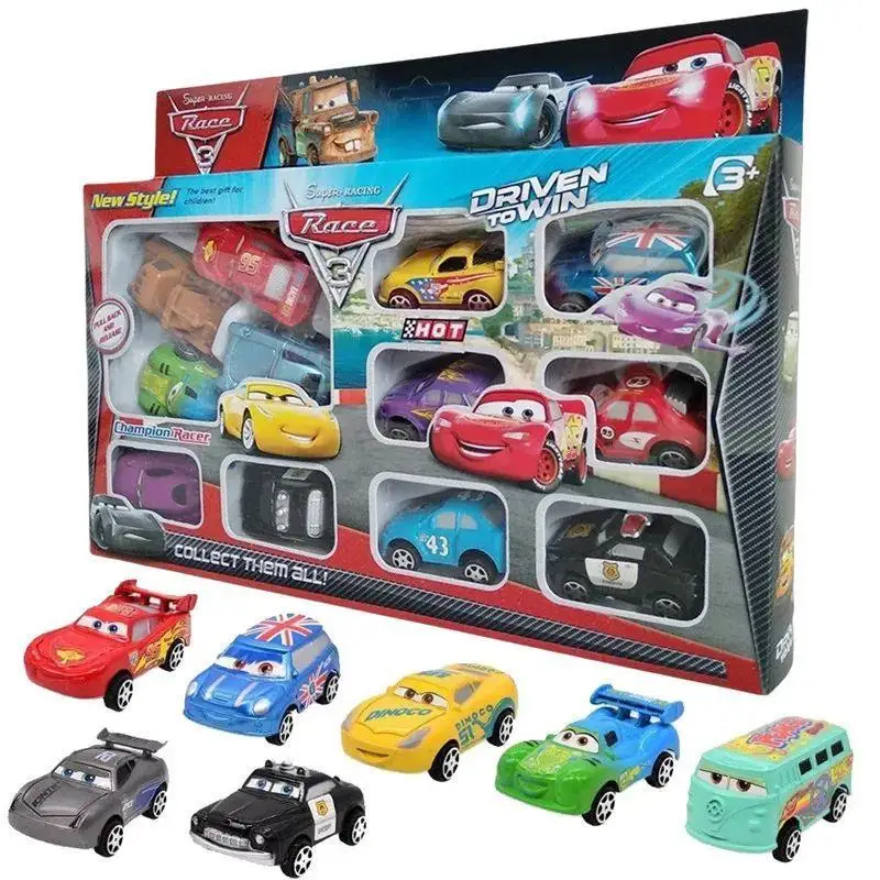 12 teile/satz Disney Pixar Cars Lightning Mcqueen Jackson Storm Mater PVC Modell Back-Force Auto Spielzeug Für Kinder Geburtstag geschenk Set